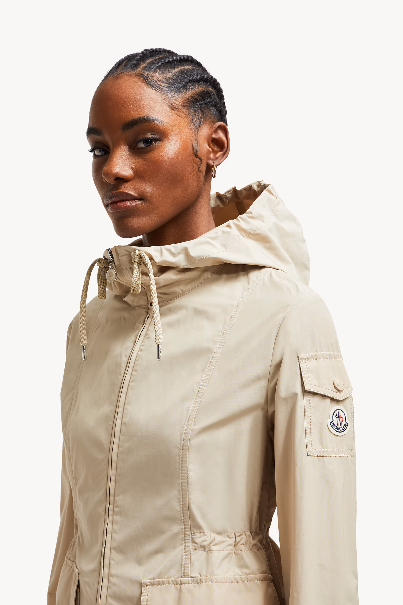 Leandro Hooded Parka Women Beige Moncler 4